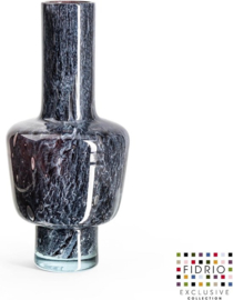 Design Vaas Luna - Fidrio BLACK FOREST - glas, mondgeblazen bloemenvaas - hoogte 40 cm
