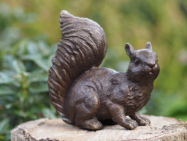 Tuinbeeld brons - Bronzen beeld - Eekhoorn - Bronzartes