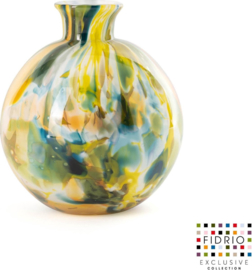 Design vaas Bottle Antique - Fidrio COLORI - glas, mondgeblazen - hoogte 19 cm