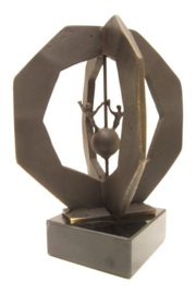 Bronzen beeldje - sculptuur - abstract - nieuw toekomstperspectief - Martinique
