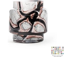 Design pot Puccini - Fidrio ONYX FLAME - glas, mondgeblazen - diameter 11,5 cm hoogte 15 cm