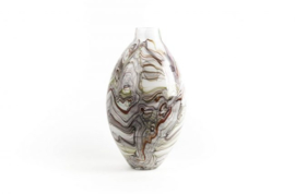 Design vaas Fidrio - glas kunst sculptuur - Mio - Coloured stripes - mondgeblazen - 43 cm hoog --