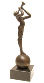 Bronzen beeldje - sculptuur - muziek - Inspirid by music Trompet - Martinique