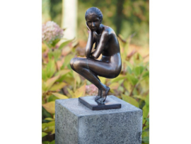 Tuinbeeld - bronzen beeld - Naakte vrouw - Bronzartes