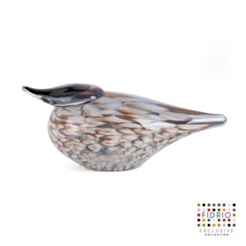 Design Fidrio - glazen sculptuur - hazel - Duck - glas - mondgeblazen - 30 cm 