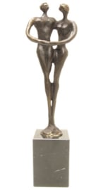 Bronzen beeldje - sculptuur - abstract - Waardering voor elkaar - Martinique