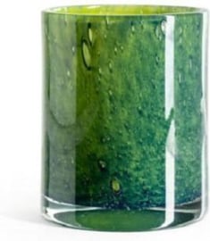 Design vaas cilinder - Fidrio AMAZONE x- glas, mondgeblazen bloemenvaas - diameter 13,5 cm hoogte 16,5 cm