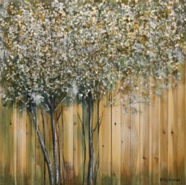 Olieverfschilderij - Bomen - 100x100 cm