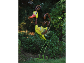 Tuinbeeld - metalen beeld - Kleurrijke vogel