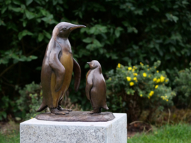 Tuinbeeld - bronzen beeld - Pinguïns - Bronzartes