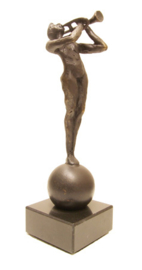 Bronzen beeldje - sculptuur - muziek - Inspirid by music Trombone - Martinique
