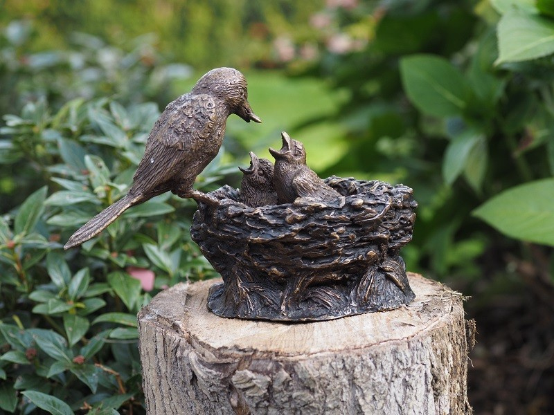 Recreatie Zonder twijfel ruilen Tuinbeeld - Bronzen beeld - Vogel nestje - Bronzartes | Thermobrass -  beelden - bronzartes | Trendykunst