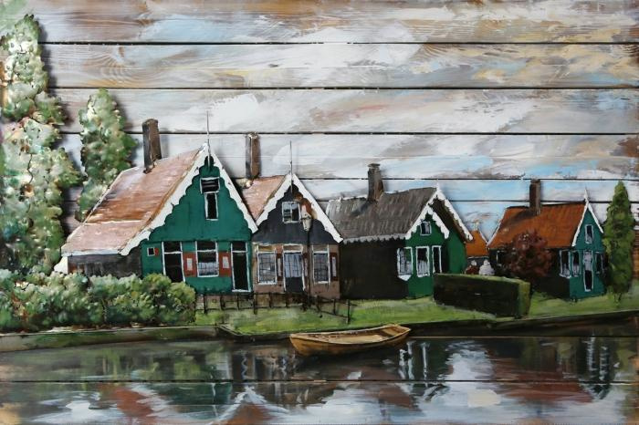 3D schilderij metaal en hout Holland Kunst