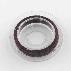 10 meter tigertail staaldraad 0.38mm zwart