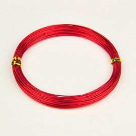 10 meter aluminiumdraad 0.8mm rood