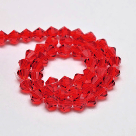 C289.C- ruim 100 stuks AA-kwaliteit imitatie Swarovski crystal kralen 4mm rood