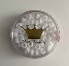 RK2- Miyuki rocailles Ø 5 mm mat wit - 15gr in een doosje