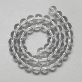 C237- ca. 80 stuks ronde glaskralen van 4mm transparant