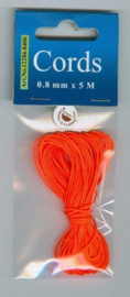 CE442000/8406- 5 meter nylon knoopkoord 0.8mm dik - fel oranje