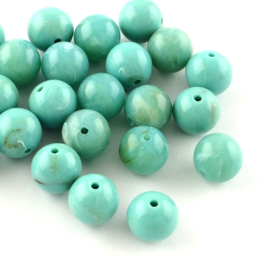 C270- 60 stuks imitation gemstone acryl kralen 8mm turquoise