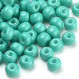 R28- 20gram glazen rocailles 4mm turquoise