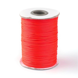 ruim 70 meter hotwax waxkoord 1mm neon rood/oranje