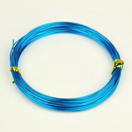 10 meter aluminiumdraad 0.8mm blauw