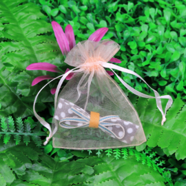 100 stuks organza zakjes 10x12cm kleurenmix