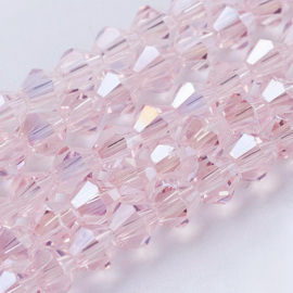 C122.F- 118 stuks AA-kwaliteit imitatie Swarovski crystal kralen 4mm pearlpink