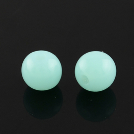 C380- ca. 100 stuks kunststof kralen 6mm mint/turquoise