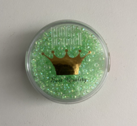 RK4- Miyuki rocailles Ø 2 mm lichtgroen iris - 15gr in een doosje