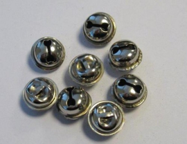 801401/4303- 8 stuks sieraden belletjes 15mm zilverkleur
