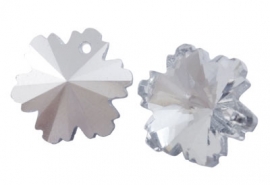 K13- electroplated glasbedel crystal snowflake 14x8mm