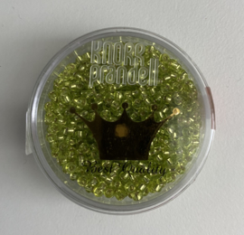 RK20- Miyuki rocailles Ø 2 mm groen zilverkern - 15gr in een doosje