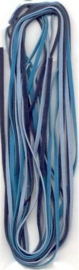 TH12231/3105- 6 meter faux suede veter 3mm blauw tinten