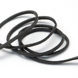 3 meter faux suede veter van 3mm breed donkergrijs