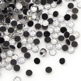 288 stuks hotfix strass steentjes SS30 6.4mm crystal zilver - AA-kwaliteit