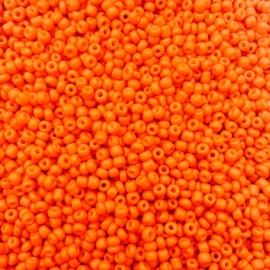 R61- 20gram glazen rocailles 2mm opak oranje