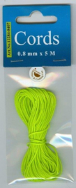 CE442000/8407- 5 meter nylon knoopkoord 0.8mm dik - fel groen