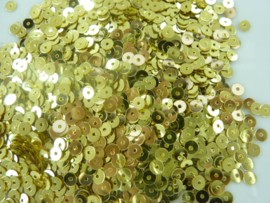 25 gram pailletten facet 4mm goudkleur - circa 2500 stuks