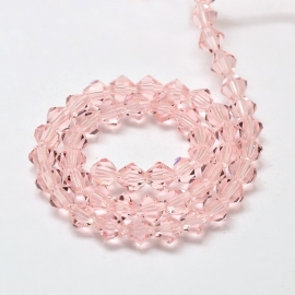 C122.A- 118 stuks AA-kwaliteit imitatie Swarovski crystal kralen 4mm pink