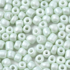 R99- 20gram (180st) glazen baking painted rocailles 4-5mm honeydew