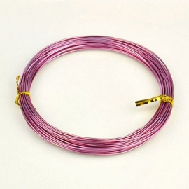 10 meter aluminiumdraad 0.8mm hotpink