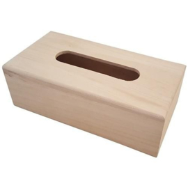 811760/2713- 4 x Houten tissue box 27cm x 13,5cm x 8,5cm
