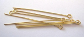 CE430700/4503- ca. 100 stuks kettelstiften 45mm goudkleur