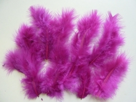 800804/2807- 15 stuks Marabou veren fuchsia van 7 tot 14cm