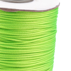 ruim 70 meter hotwax waxkoord 1mm neon geel/groen