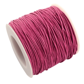 ruim 70 meter waxkoord 1mm roze