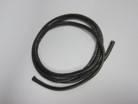 CE12252-5201- 1 meter imitatie leren veter 4mm dik zwart