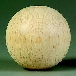 2.5cm houten kraal beukenhout - per 10 stuks